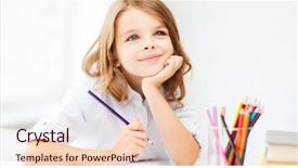  Presentation with meditation children education school - Presentation design with prescholar - education and school concept background and a lemonade colored foreground