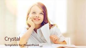  Presentation with meditation children education school - Theme enhanced with prescholar - education and school concept background and a lemonade colored foreground