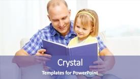  Presentation with school family - PPT theme featuring prescholar - family children education school background and a ocean colored foreground