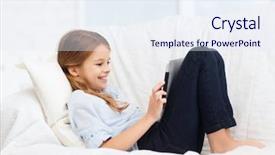  Presentation with new technology - Audience pleasing slide deck consisting of prescholar - home leisure new technology backdrop and a sky blue colored foreground