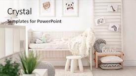  Presentation with baby animals - Slide set with preschool - baby bedroom decorated with pictures background and a sky blue colored foreground