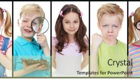  Presentation with kids - Cool new slide deck with preschool collage - collection of images of cute backdrop and a  colored foreground