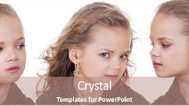  Presentation with studio - Slides featuring preschool collage - portrait of beautiful little girl background and a  colored foreground