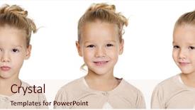  Presentation with studio - Audience pleasing PPT layouts consisting of preschool collage - portrait of beautiful little girls backdrop and a  colored foreground