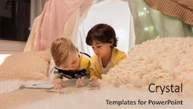 Presentation with kids travel - Beautiful theme featuring preschool countries - childhood travel and hygge concept backdrop and a  colored foreground