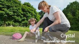  Presentation with preschool - Theme having preschool daughter with her inline background and a  colored foreground