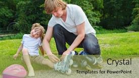  Presentation with preschool - Audience pleasing PPT layouts consisting of preschool daughter with her inline backdrop and a yellow colored foreground