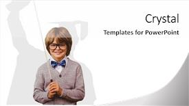  Presentation with digital image - Slides with preschool graduation - digital composite of digitally generated background and a white colored foreground
