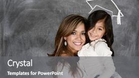  Presentation with mother child - Amazing PPT layouts having elementary school graduation - mother with her young child backdrop and a gray colored foreground