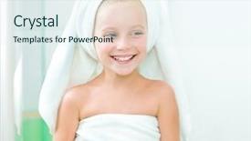  Presentation with teen girl tech - Amazing PPT theme having preschool hand wash - little girl brushing teeth backdrop and a sky blue colored foreground