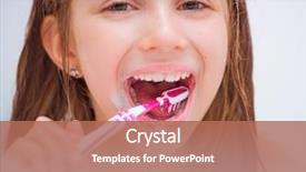  Presentation with teen girl tech - Presentation theme consisting of preschool hand wash - little happy girl brushing teeth background and a  colored foreground