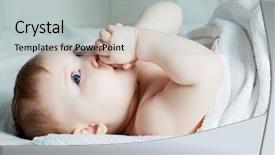  Presentation with new parents at home baby - PPT theme featuring preschool hand wash - six months old baby background and a light gray colored foreground