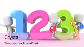  Presentation with preschool - Colorful slide deck enhanced with preschool kid presenting a star backdrop and a lilac colored foreground