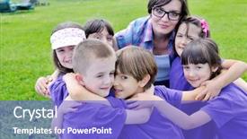  Presentation with play kids - Amazing presentation having preschool kids group have fun backdrop and a cobalt blue colored foreground