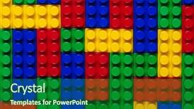  Presentation with building blocks - PPT layouts enhanced with preschool rainbow - plastic building blocks multicolor background background and a  colored foreground