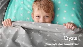  Presentation with little boy - Audience pleasing slide deck consisting of preschool stars - adorable little boy hiding backdrop and a  colored foreground