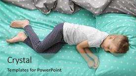  Presentation with amur leopard sleeping - Beautiful PPT layouts featuring preschool stars - adorable little boy sleeping backdrop and a  colored foreground