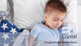  Presentation with sleeping mouse - Beautiful slide deck featuring preschool stars - little boy sleeping in bed backdrop and a  colored foreground