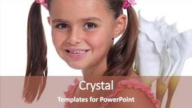  Presentation with dia de los muertos flowers - PPT theme having preschool stem - little girl holding flowers behind background and a red colored foreground