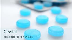  Presentation with cough and cold - PPT layouts with prescribe drugs - cough drops on white background background and a light blue colored foreground