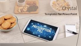  Presentation with prescription - Beautiful slide set featuring prescription-pill-concept-in-tablet backdrop and a soft green colored foreground