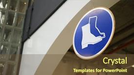  Presentation with prescription - Audience pleasing PPT theme consisting of prescription safety shoes only backdrop and a tawny brown colored foreground