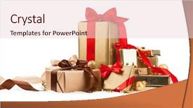  Presentation with gifts - Audience pleasing presentation consisting of present - christmas gifts isolated on white backdrop and a lemonade colored foreground