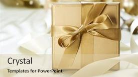  Presentation with hd valentine - Colorful PPT theme enhanced with gold present - st valentine's gift backdrop and a lemonade colored foreground