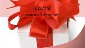  Presentation with red bow - Cool new presentation with present box with red bow backdrop and a red colored foreground