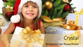  Presentation with joy - PPT layouts enhanced with present near the christmas background and a yellow colored foreground