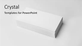  Presentation with business cards - Amazing slide set having presentaion contents - stack of blank business cards backdrop and a light gray colored foreground