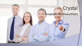  Presentation with company presentation - PPT theme having invitation company presentation - business and office concept background and a  colored foreground