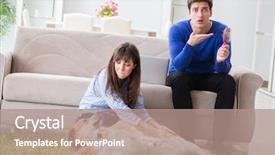  Presentation with allergy - Audience pleasing slide deck consisting of presentation dogs - man having allergy from dog backdrop and a coral colored foreground