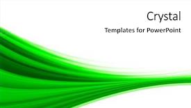  Presentation with abstract wave - Audience pleasing presentation theme consisting of presentation layout - green abstract wave backdrop and a  colored foreground