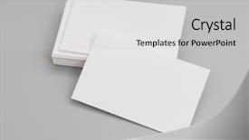  Presentation with business card - Colorful theme enhanced with presentation name - blank business card with soft backdrop and a light gray colored foreground