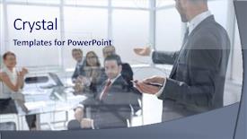  Presentation with new office - PPT theme with presentation of a new project background and a  colored foreground