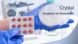  Presentation with crystals - Presentation theme enhanced with presentation of placebo in form background and a light blue colored foreground