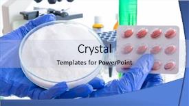  Presentation with crystals - Presentation consisting of presentation of placebo in form background and a light blue colored foreground