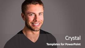  Presentation with black man - Cool new theme with presentation outline - attractive man wearing a black backdrop and a gray colored foreground