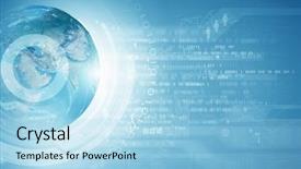  Presentation with business abstract - Audience pleasing PPT theme consisting of presentation theme - abstract image planet earth backdrop and a light blue colored foreground