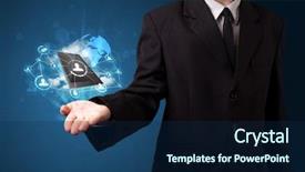  Presentation with healthcare technology internet of things cloud - Beautiful presentation featuring pumpkin and ingredients for cooking backdrop and a light gray colored foreground