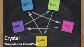  Presentation with water cycle - Presentation theme featuring presented on blackboard with colorful background and a dark gray colored foreground