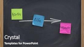  Presentation with sticky notes - PPT layouts consisting of presented with colorful sticky note background and a dark gray colored foreground