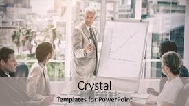  Presentation with giving - Beautiful presentation theme featuring presenting - serious businessman giving a presentation backdrop and a soft green colored foreground