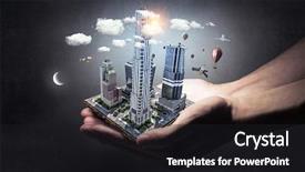  Presentation with development - Beautiful presentation featuring presenting construction development project mixed backdrop and a dark gray colored foreground