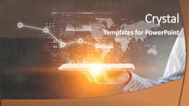  Presentation with media - PPT layouts enhanced with presenting media technologies mixed media background and a violet colored foreground