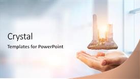  Presentation with project - PPT layouts with presenting new construction project mixed background and a sky blue colored foreground