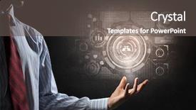  Presentation with mass media business technology internet - Presentation theme having presenting new technologies mixed media background and a dark gray colored foreground