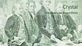  Presentation with declaration independence - Presentation theme with presenting the declaration of independence background and a soft green colored foreground