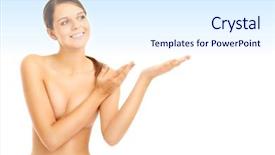  Presentation with product - Cool new slides with presenting your product over bluish backdrop and a sky blue colored foreground